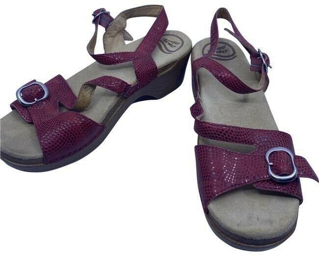 Dansko Maroon Tan Mulesslides Size Eu