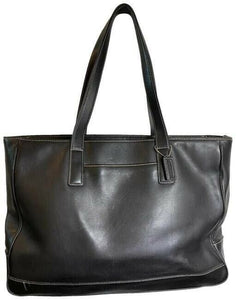 coach bag xl vintage black leather tote