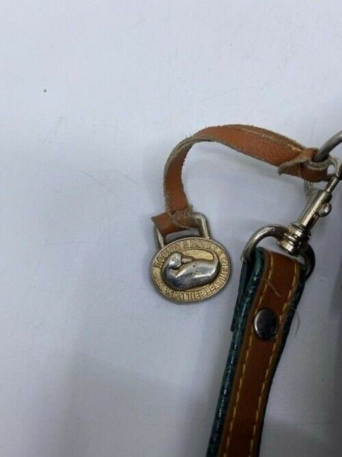 Dooney And Bourke Vintage Green Leather Cross Body Bag
