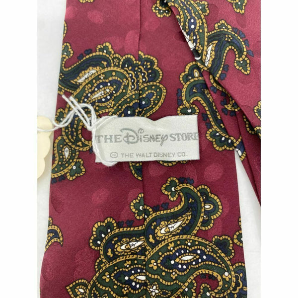 MICKEY MOUSE Disney Neck Tie Red Black Hand Made 100% Silk