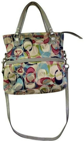 coach bag large multicolor fabric tote