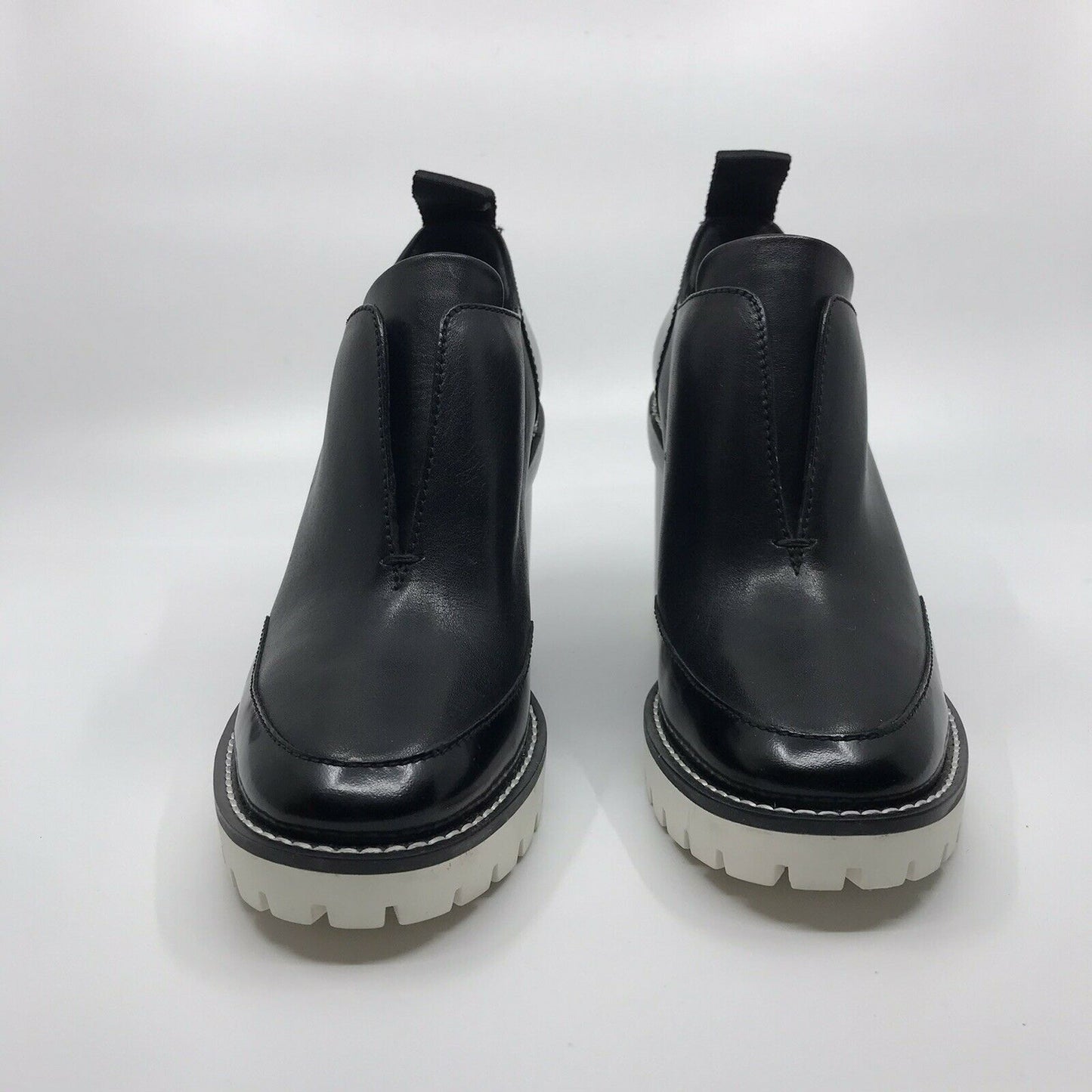 TORY BURCH Black Leather High Heel Booties 7