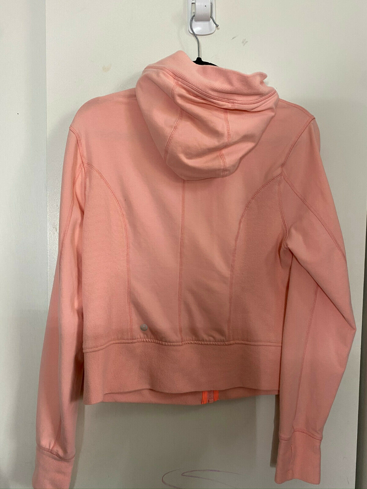 LULULEMON Womens Light Orange Long Sleeves Stylish Hoodies Size: 12