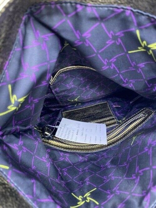 Nicole Miller Nwot Msrp Gold Leather Cross Body Bag