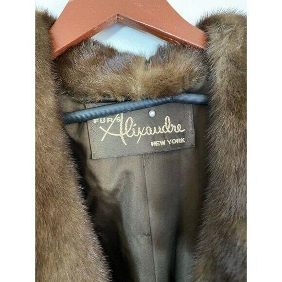 Valentino Furs Alexandre Brown Mink Coat Size Medium-Large