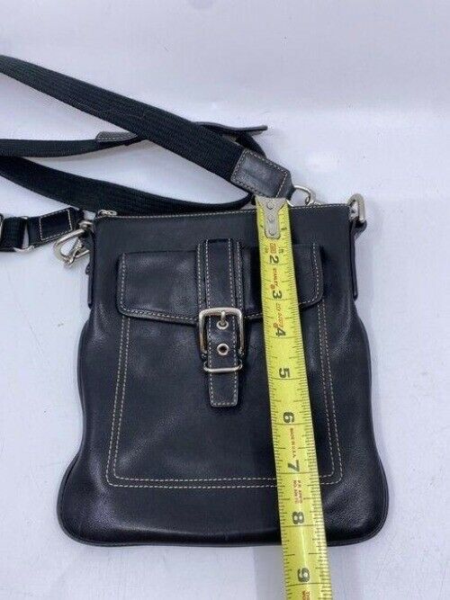 coach black leather cross body bag