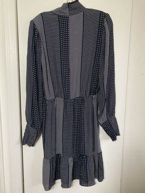 nicole miller navy white new foulard msrp