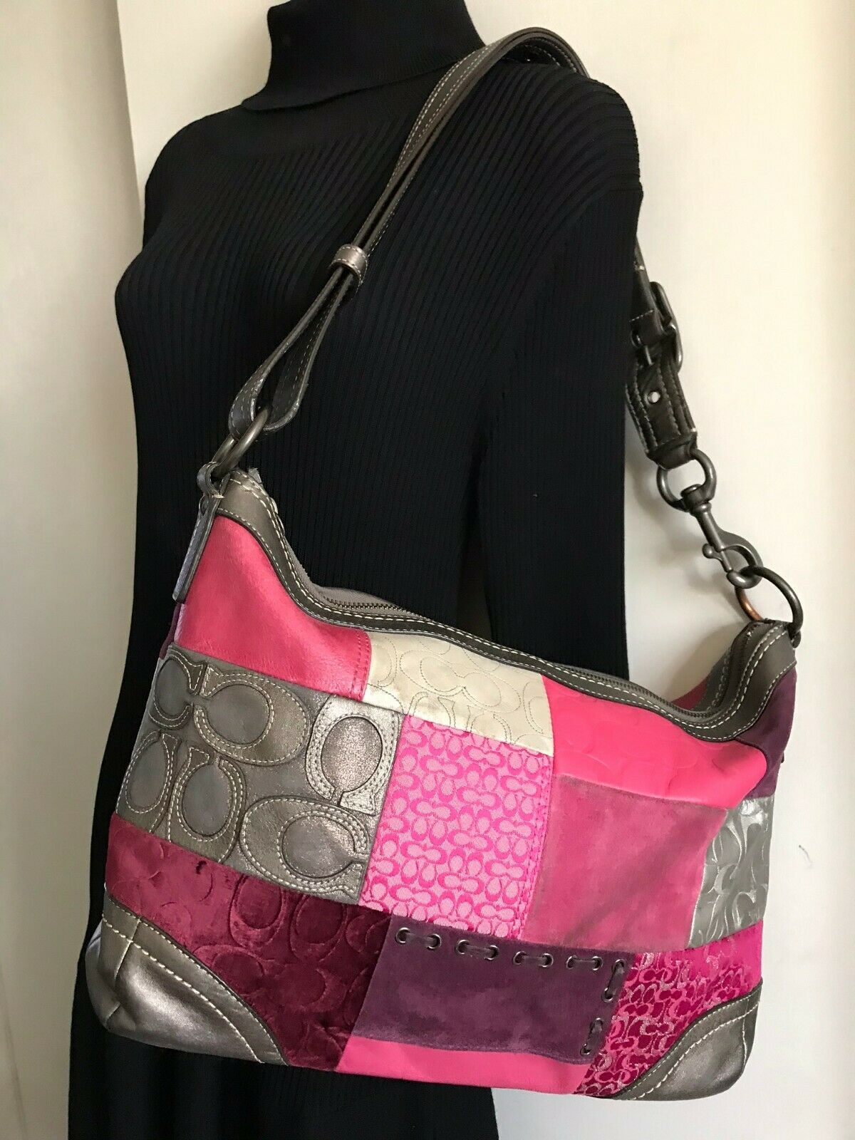 Coach Suede Shoulder Bag
