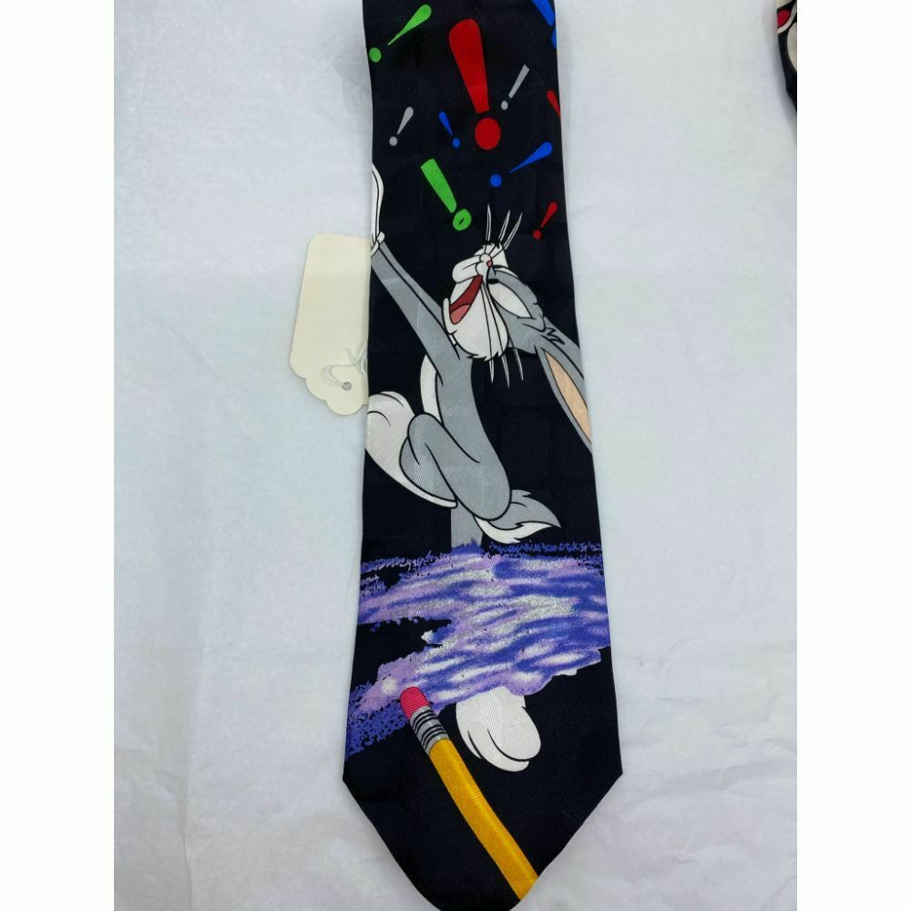New Lot of 3 Neck tie Disney, Looney Tunes Black Red White Total Msrp 75