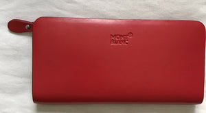 MONT BLANC Red leather Wallet