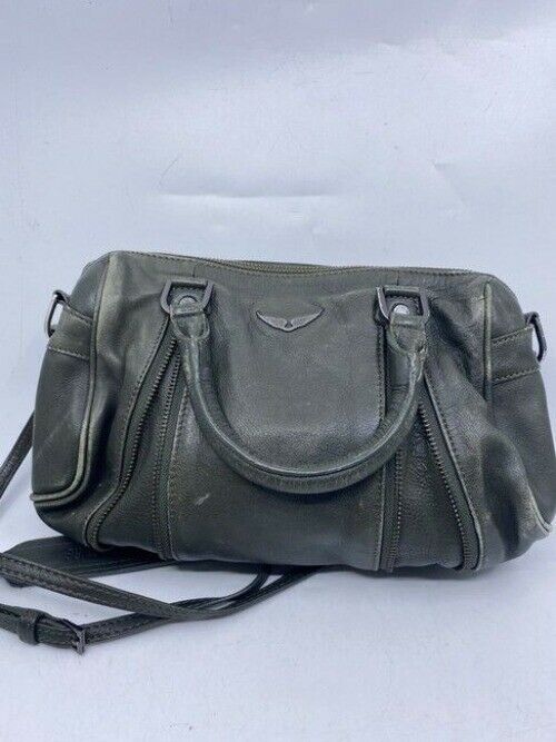 Zadig And Voltaire Sunny Duffel Gray Leather Cross Body Bag