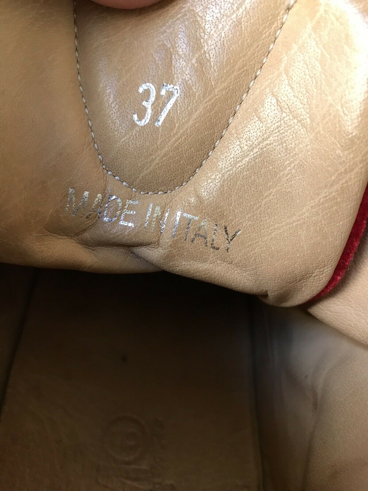 Maison Margiela Red Mid Top Sneakers 37