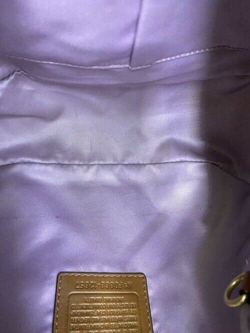 coach bag large brown fabric tote