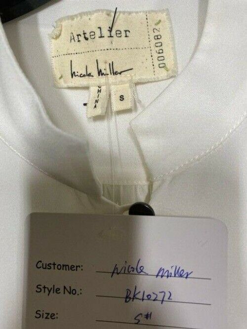 nicole miller white new ls msrp