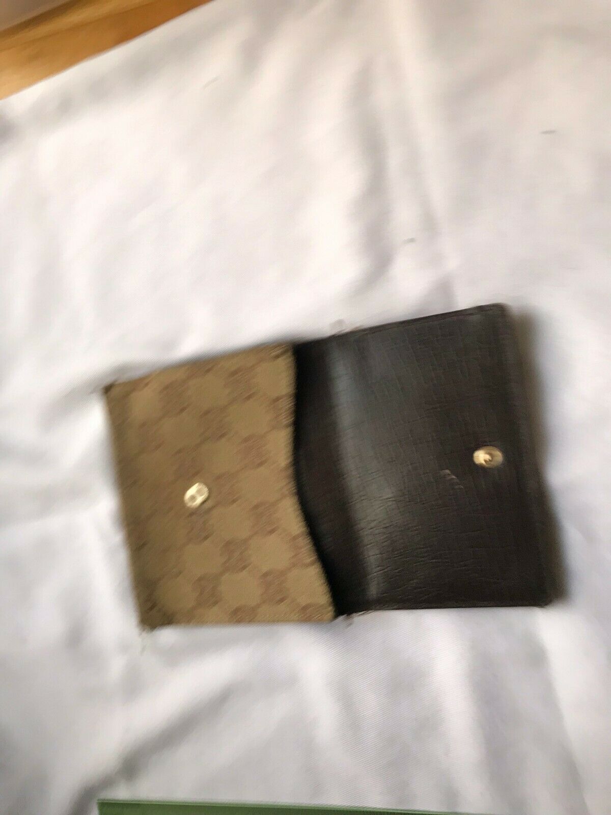 Gucci Beige Horsebit Vintage Web Gg Canvas Wallet