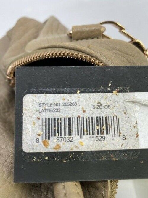 Alexander Wang Pebbled Rockie Latte Rose Gold Hardware Beige Lambskin Leather Cr