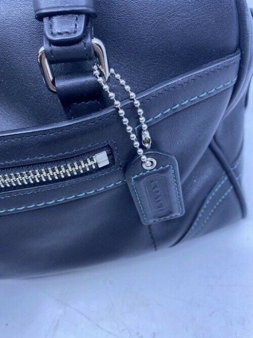 Coach Hampton Doctor Satchel Black Leather Tote