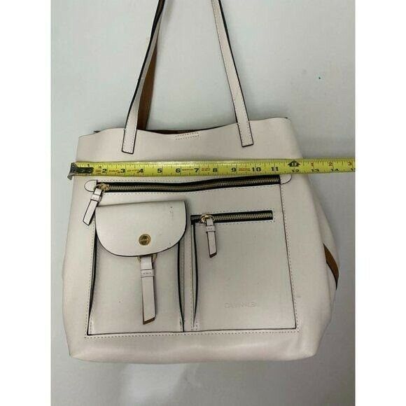 Calvin Klein Cream Leather Shoulder Bag
