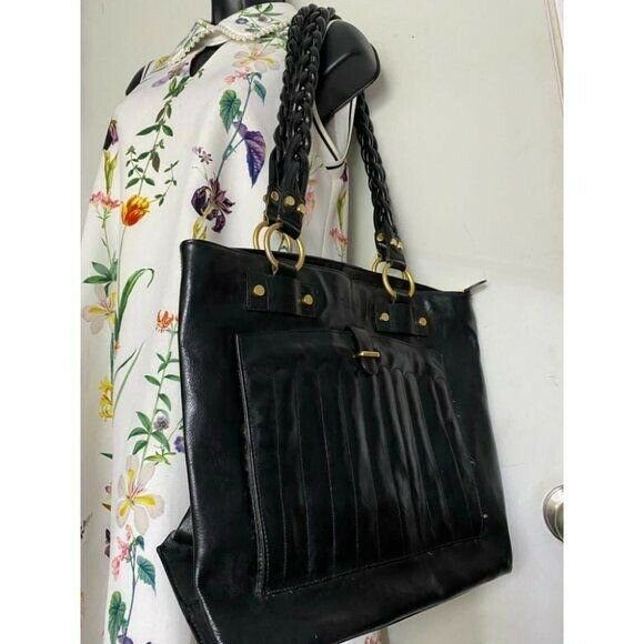 Cleo & Patek Black Leather Shoulder Bag