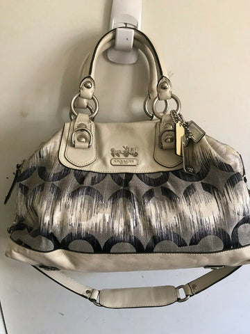 COACH Medium Interwoven Jacquard Bag - White