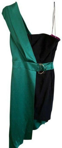 Cushnie Et Ochs Green Black Nwot Small Msrp Short Cocktail Dress