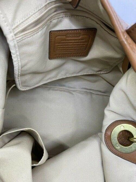 Coach w medium handbag w strap classic caramel brown leather shoulder bag