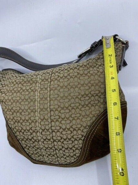 Coach Medium Tote Msrp Brown Beige Jacquard Fabric Shoulder Bag