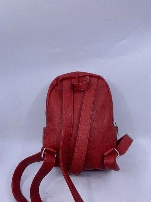 Steve Madden Mini Red Faux Leather Backpack