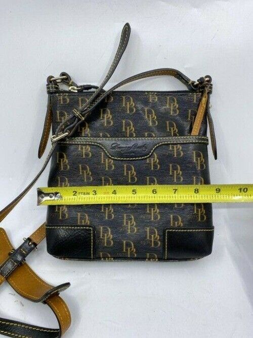 dooney and bourke and wallet black yellow cross body bag