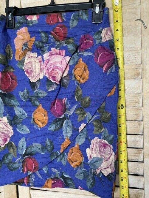 Nicole Miller blue pink green floral msrp skirt