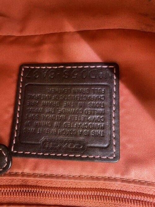 coach small handbag brown leather tote