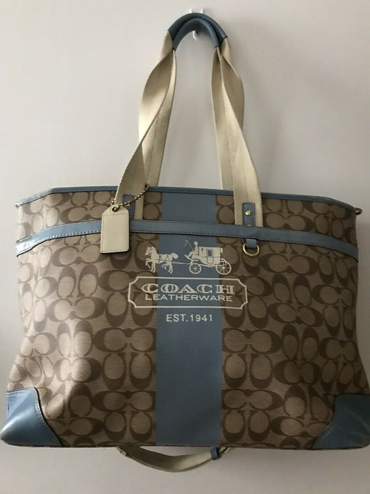 COACH XL Weekend/ Diaper Coated Canvas Bag