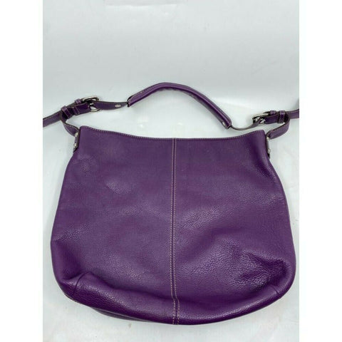 Tignanello Purple Leather Shoulder Bag