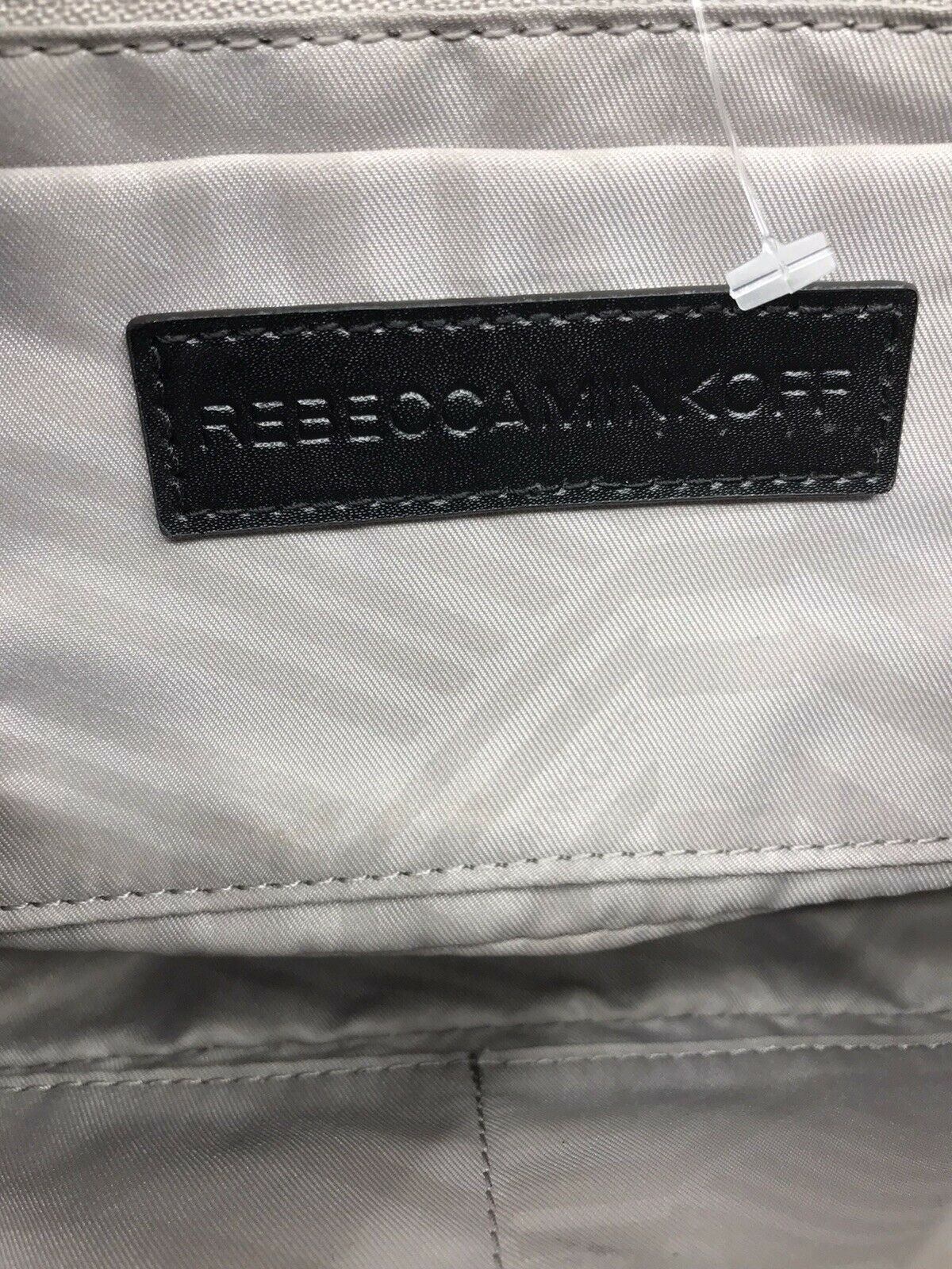 REBECCA MINKOFF Grey Suede Crossbody Chevron bag