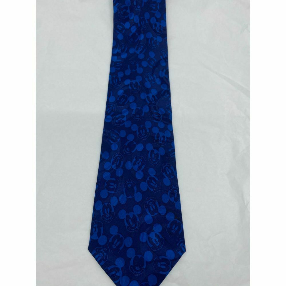 New! MICKEY MOUSE Disney Neck Tie Blue 100% Silk Handmade