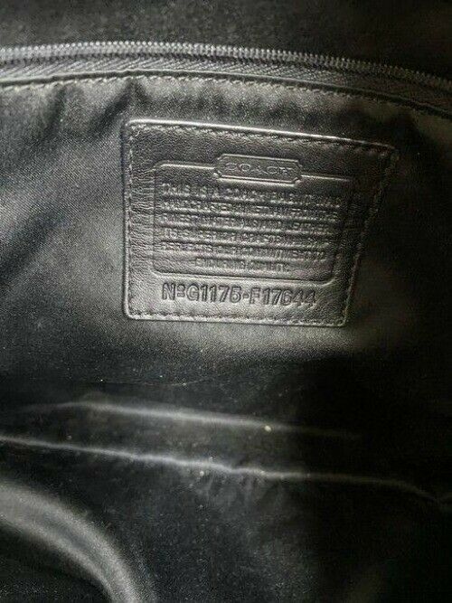 coach tan black fabric tote