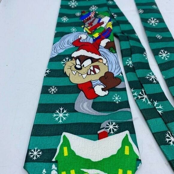 Looney Tunes Mania Christmas Taz Tie