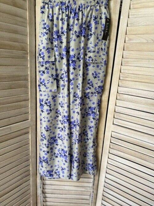 nicole miller purple tan and pants set small msrp tee shirt