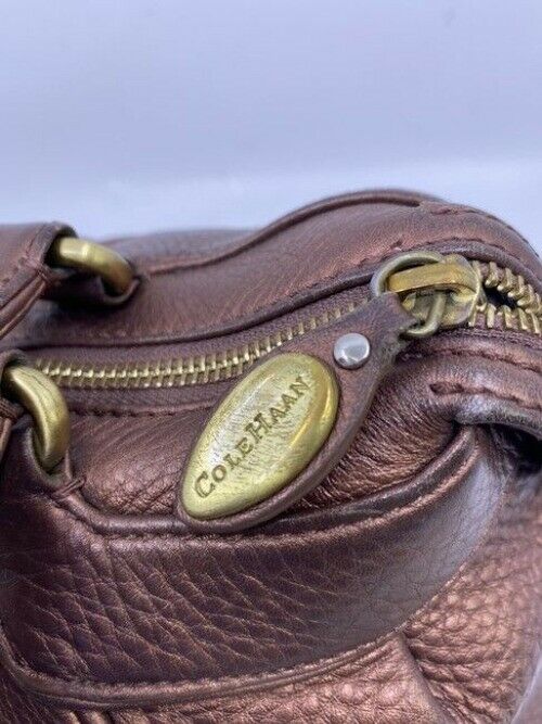 Cole Haan Zipper Snap Rose Leather Shoulder Bag