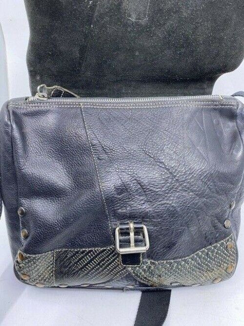 prada vintage black leather cross body bag