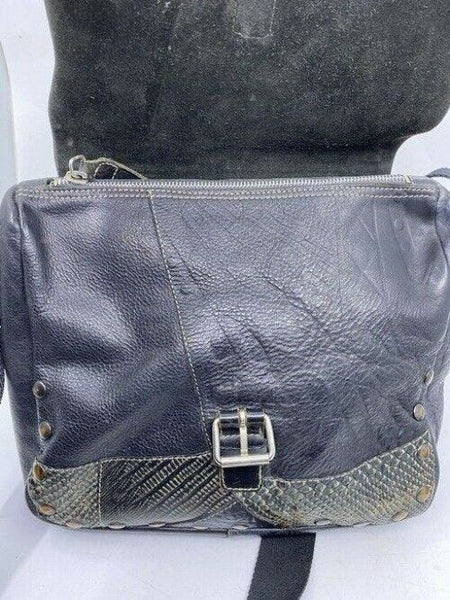 prada vintage black leather cross body bag