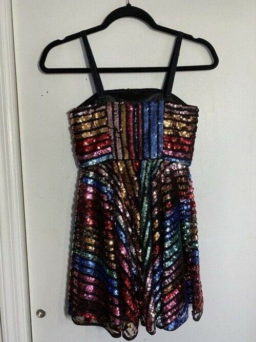 milly minis rainbow new girls sequined short casual dress