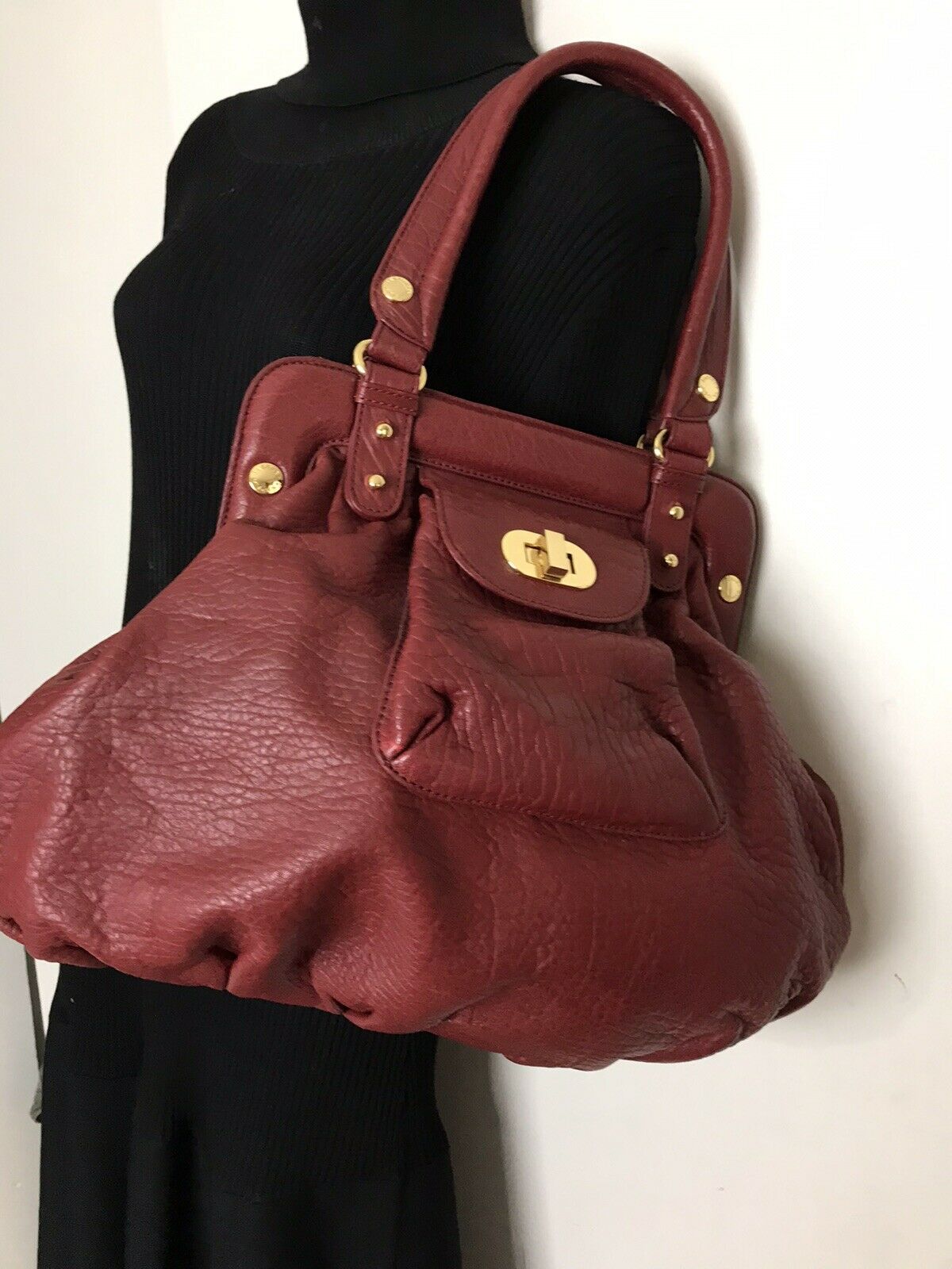 BADGLEY MISCHKA Red Leather Shoulder Bag