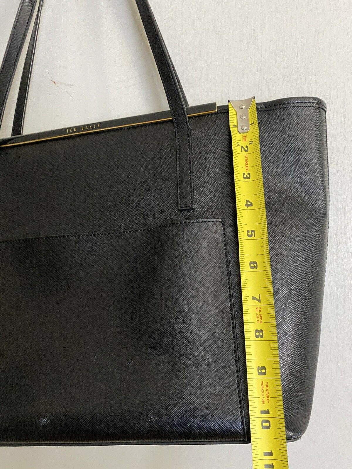 Ted Baker XL Black Saffiano Tote Bag