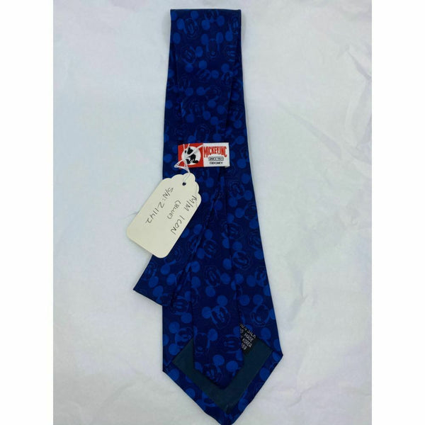 New! MICKEY MOUSE Disney Neck Tie Blue 100% Silk Handmade