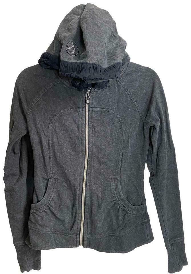 LULULEMON Womens Black Long Sleeves Stylish Hoodies Size: 4