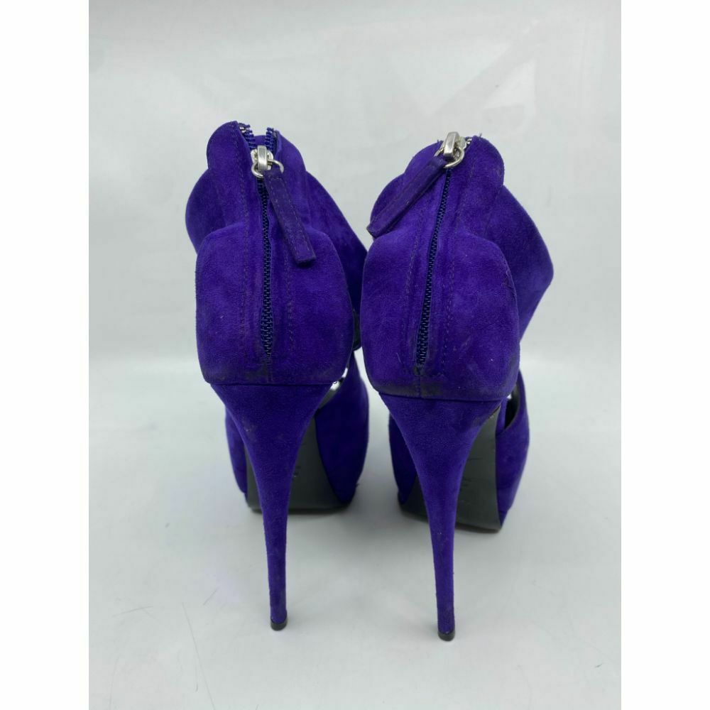 GIUSSEPE ZANOTTI Women's High Heels in Purple Suede Size 37.5