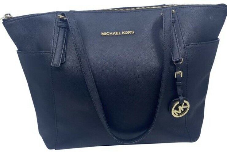 Michael Kors Jet Set Black Saffiano Leather Shoulder Bag