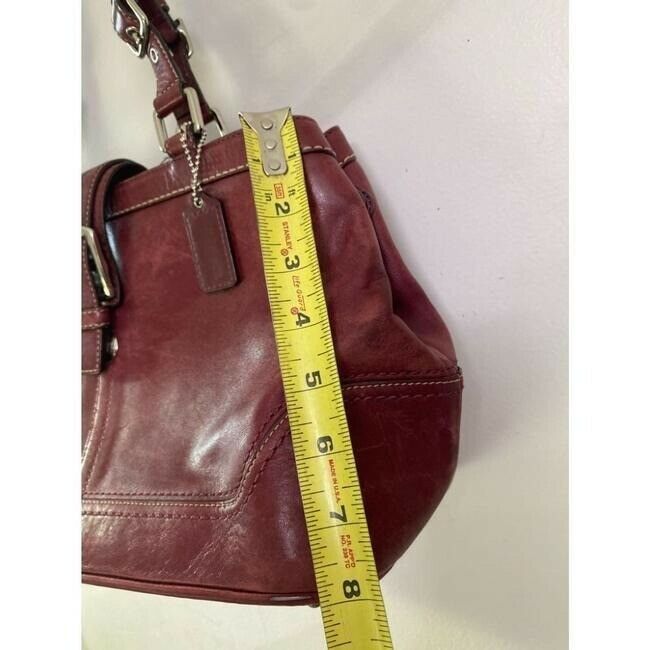 COACH Large Burgundy Leather Shoulder Bag