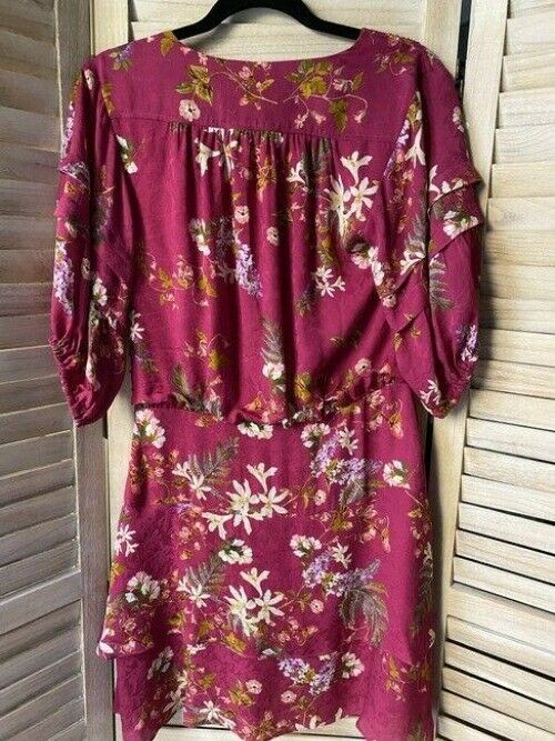 Nicole Miller Pink White New Floral Mini Msrp Short Casual Dress